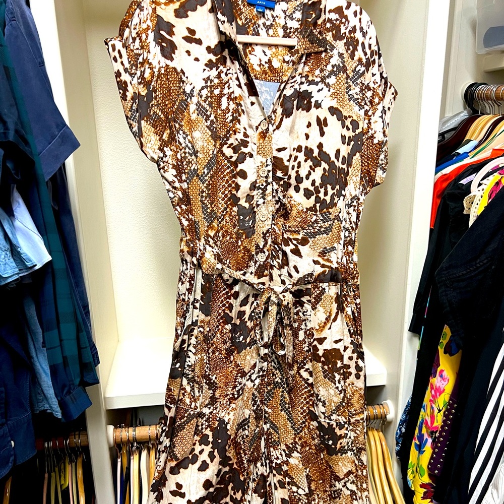 Leopard jumpsuit, size Large.